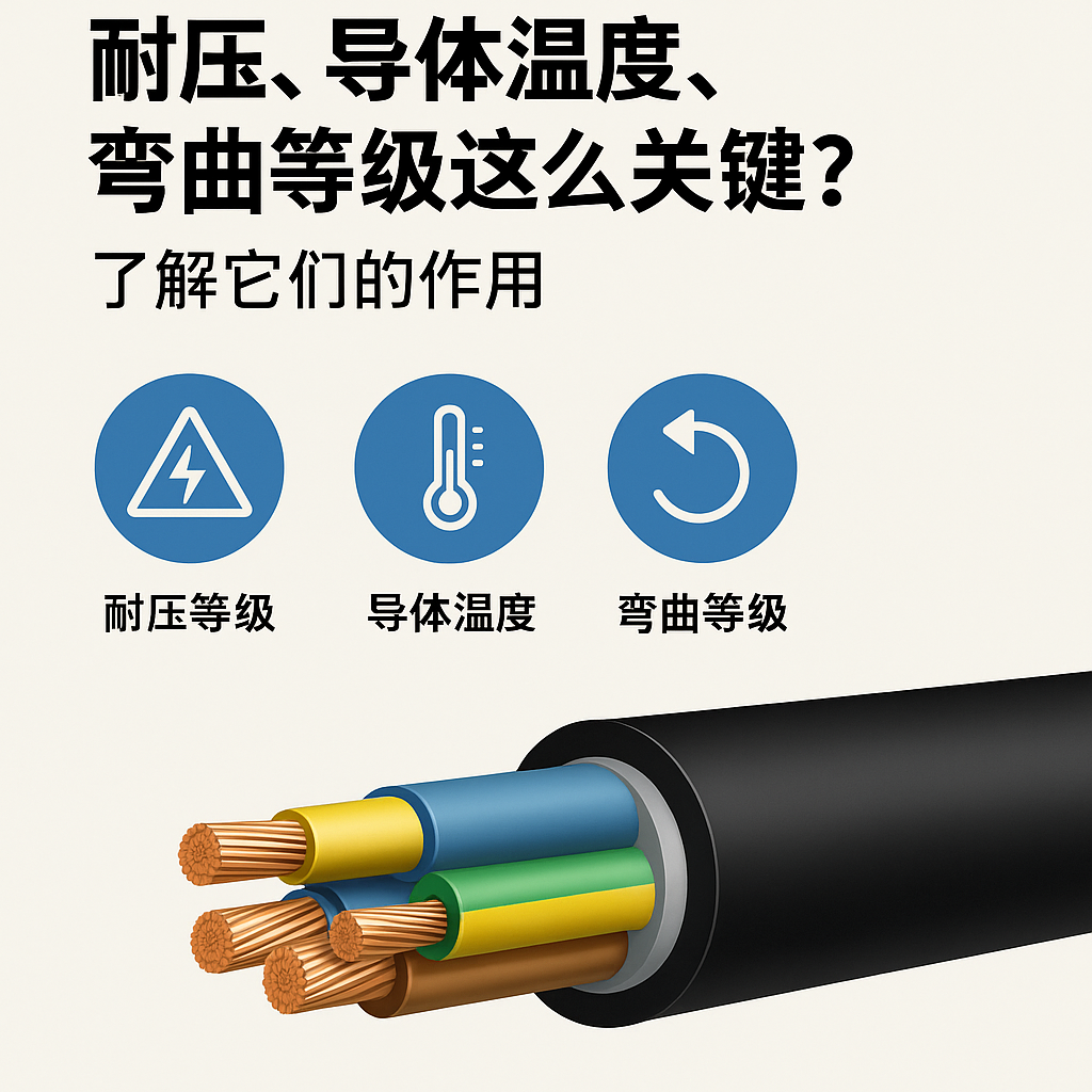 為什么充電電纜的耐壓、導(dǎo)體溫度、彎曲等級(jí)這么關(guān)鍵？了解它們的作用
